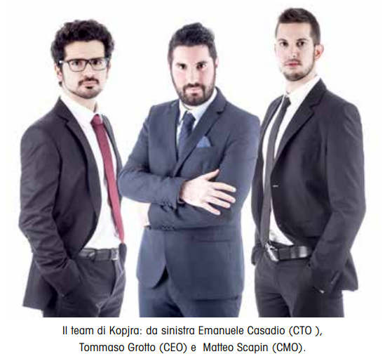 tre soci della start up Kopjra